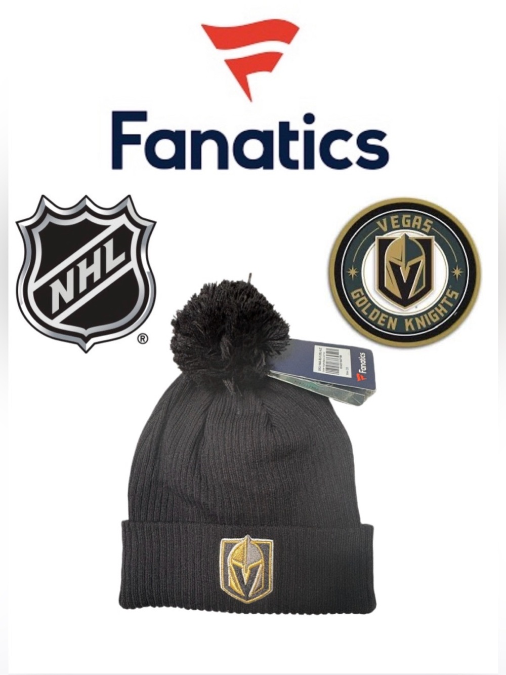 🆕⭐️⭐️Fanatics Vegas Golden Knights Cuffed Knit Hat⭐️⭐️